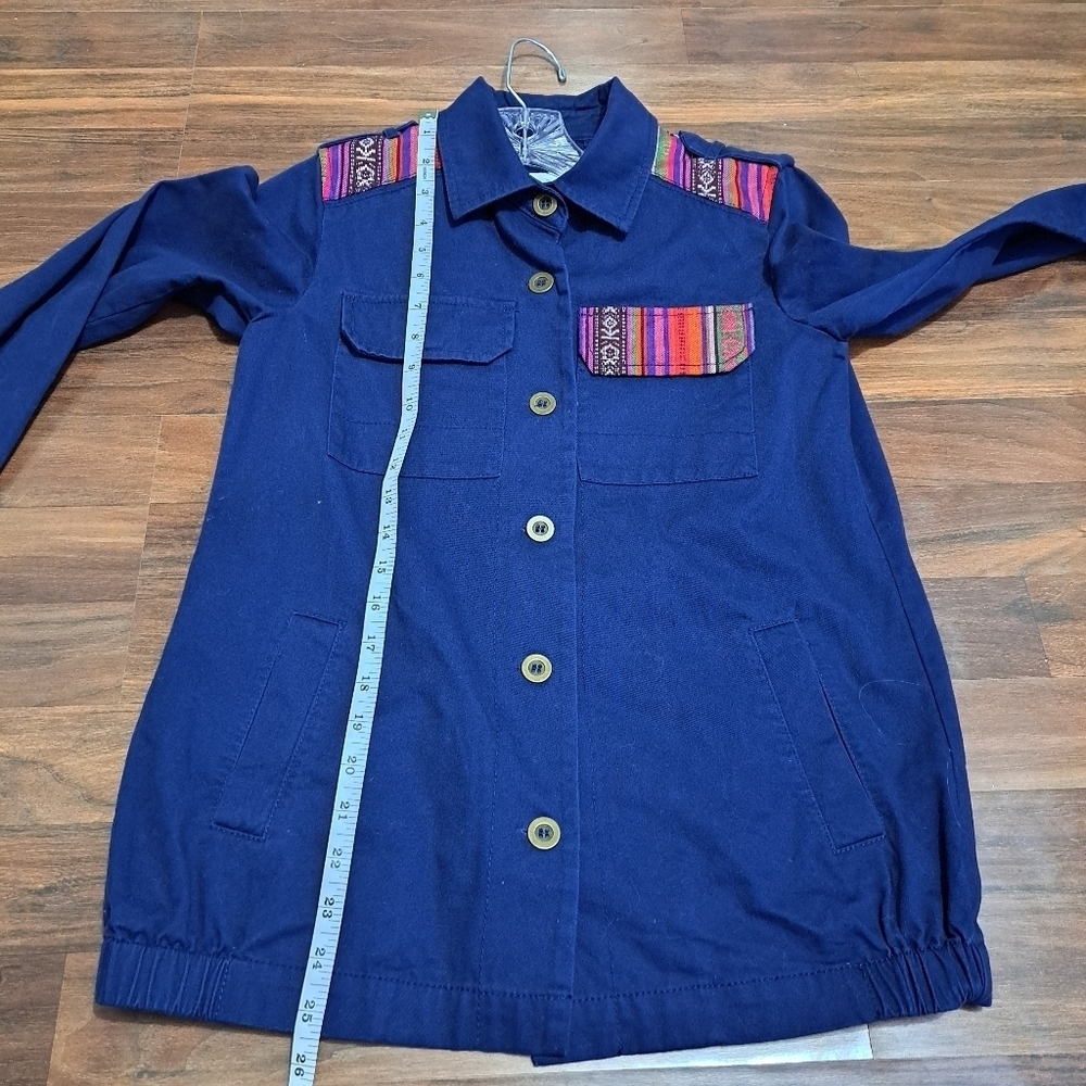 Denim Co | Blue & pink cute patterned Light womens utility jacket - Picture 10 of 13
